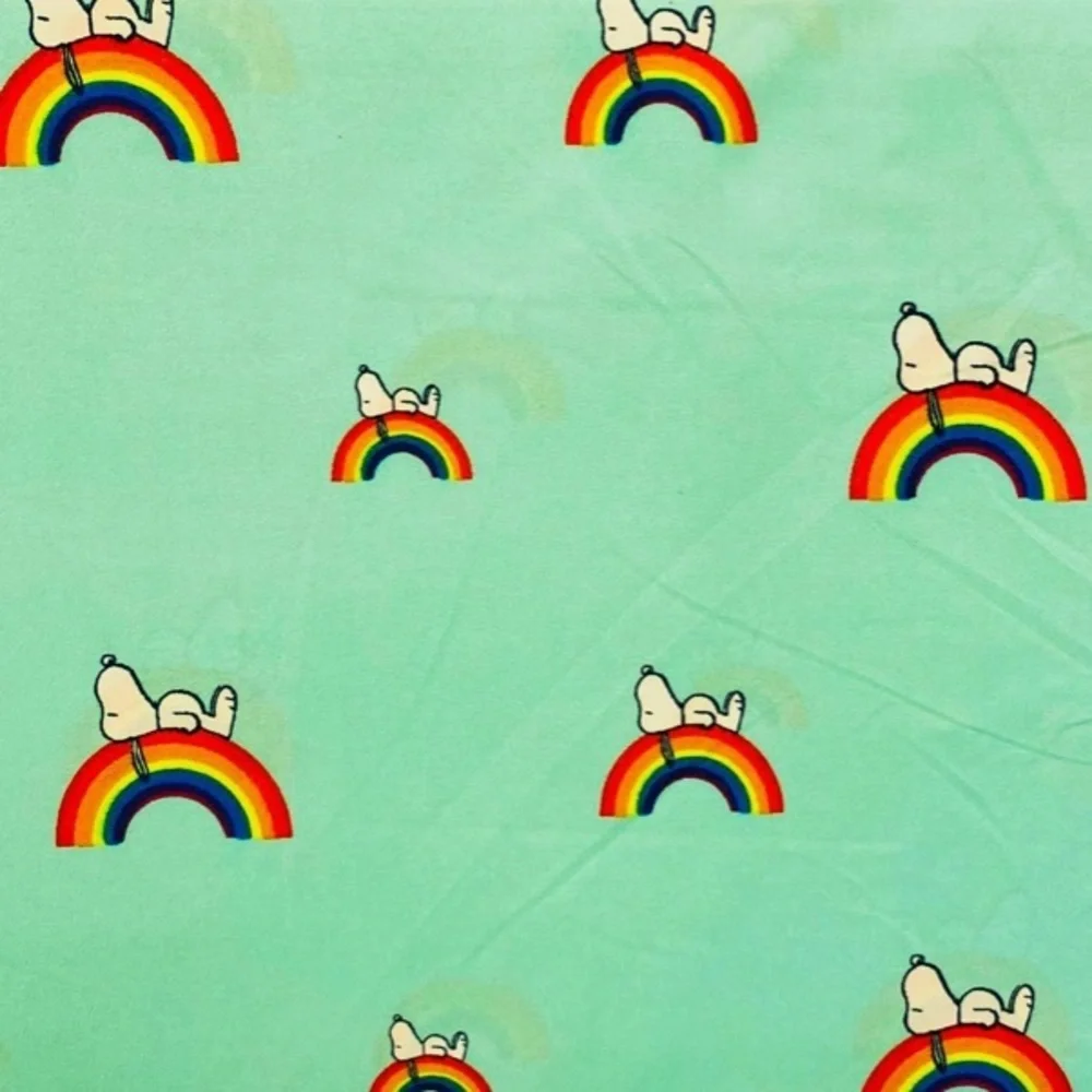 Snoopy Rainbows Sheet Set / Full Teal/Green  NIP